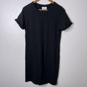 American Giant T Shirt Dress Womens Small Black Knit Lightweight Casual Cotton